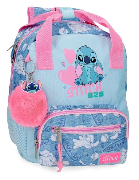 MOCHILA ADAP. 28CM. STITCH HEARTS